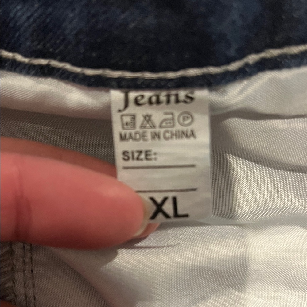 Distressed Unique Patchwork Bootcut Western Jeans… - image 7